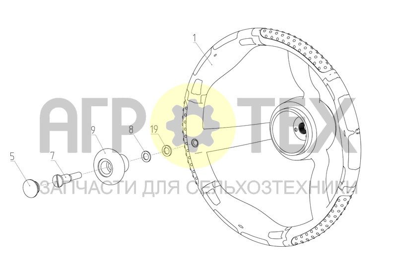 Чертеж Колесо рулевое (МРУ-1.13.040)